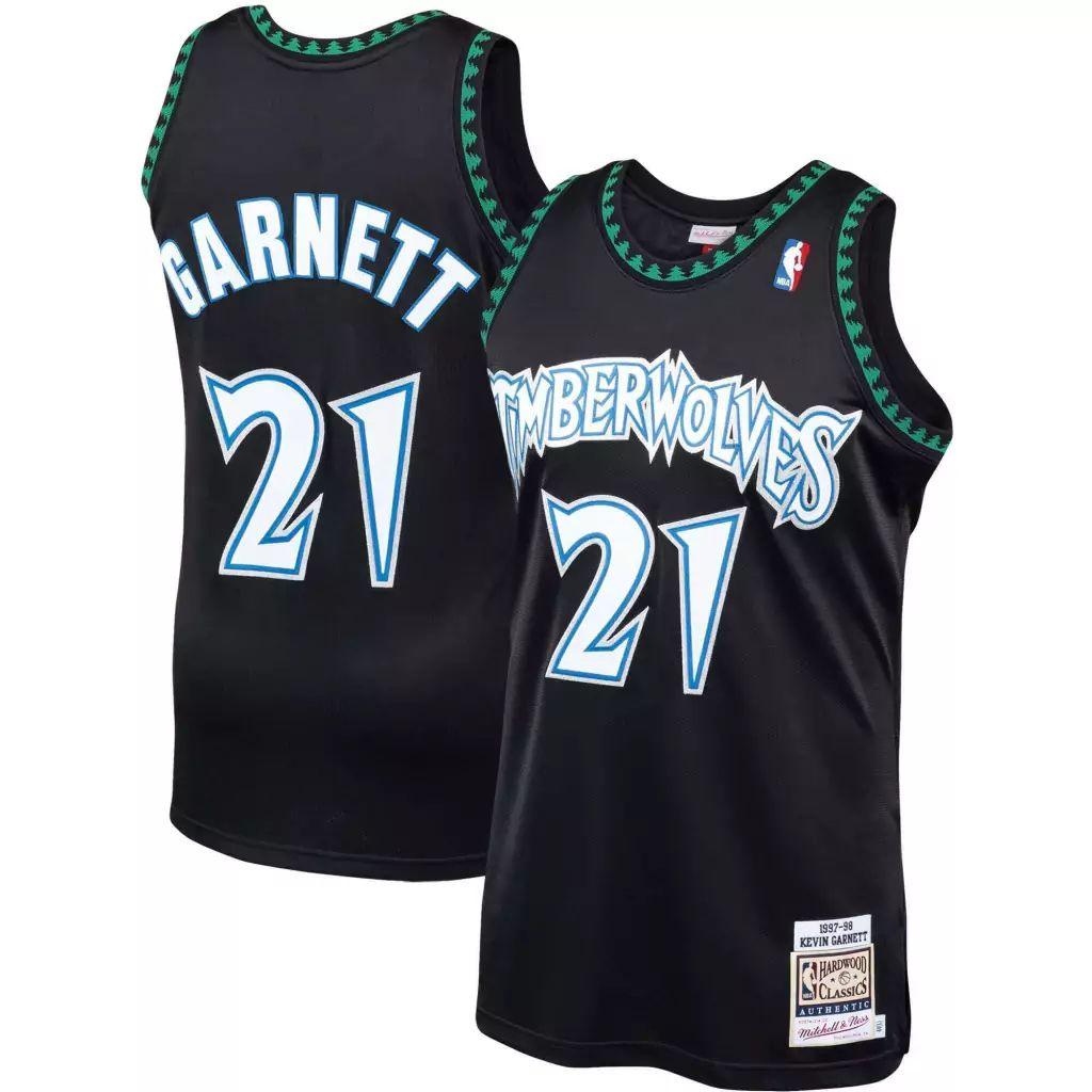Regata Minnesota Timberwolves - Mitchell & Ness - Garnett  NBA- Black