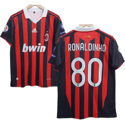 Ac Milan Ronaldinho Embroidery Retrô Jersey  - Collection