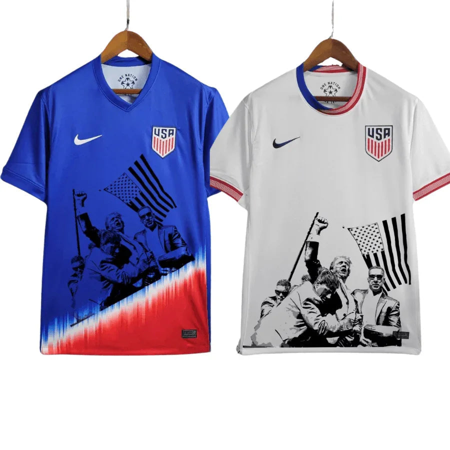 USA Home, Away Jersey 2024/25 Donald Trump Legend Never Dies made on demand