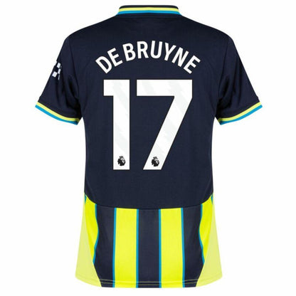 Manchester City De Bruyne 17 Away 2024/25 Patches UCL UEFA Foundation (Official Printing)