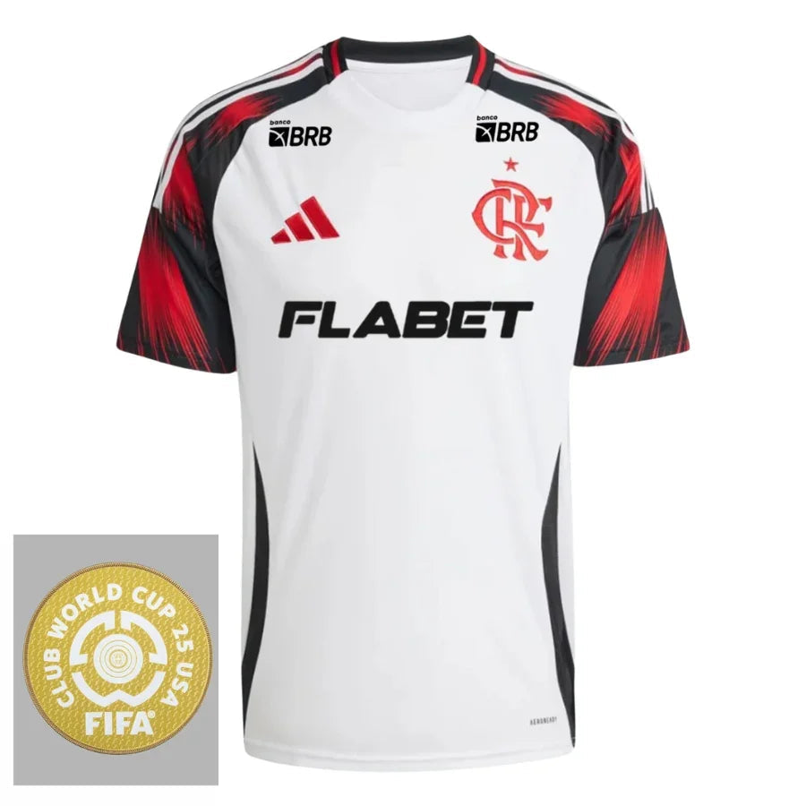 Flamengo Away Fan Jersey 2025/26 Patch Club World Cup - All Sponsors