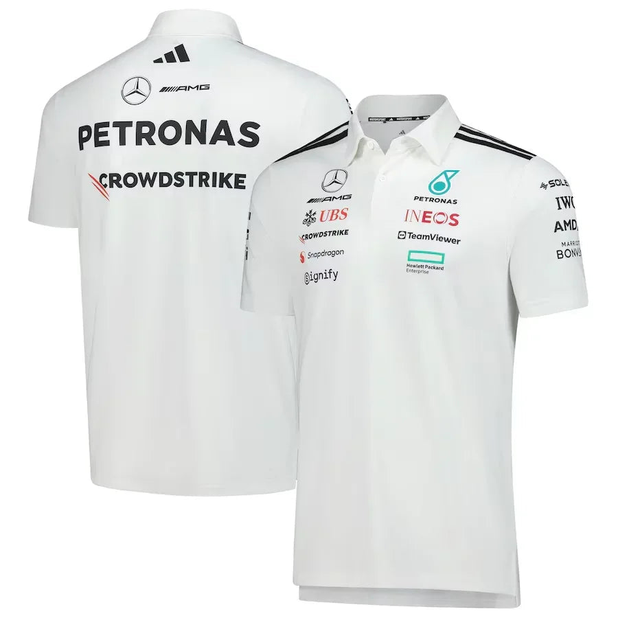 Mercedes-AMG Petronas F1 Team Adidas Wear Polo - White Formula 1 F1 Formula One