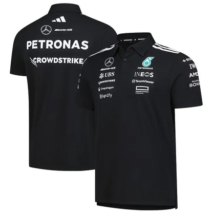 Mercedes-AMG Petronas F1 Team Adidas Wear Polo - Black Formula 1 F1 Formula One