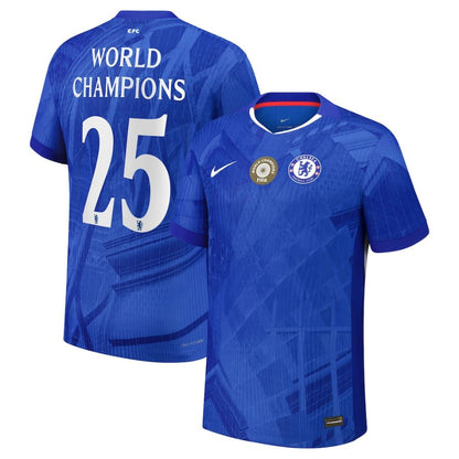 Chelsea Home Authentic Player 2025/26 Dri-Fit ADV Match - Patchs World Champions 25 chest badge