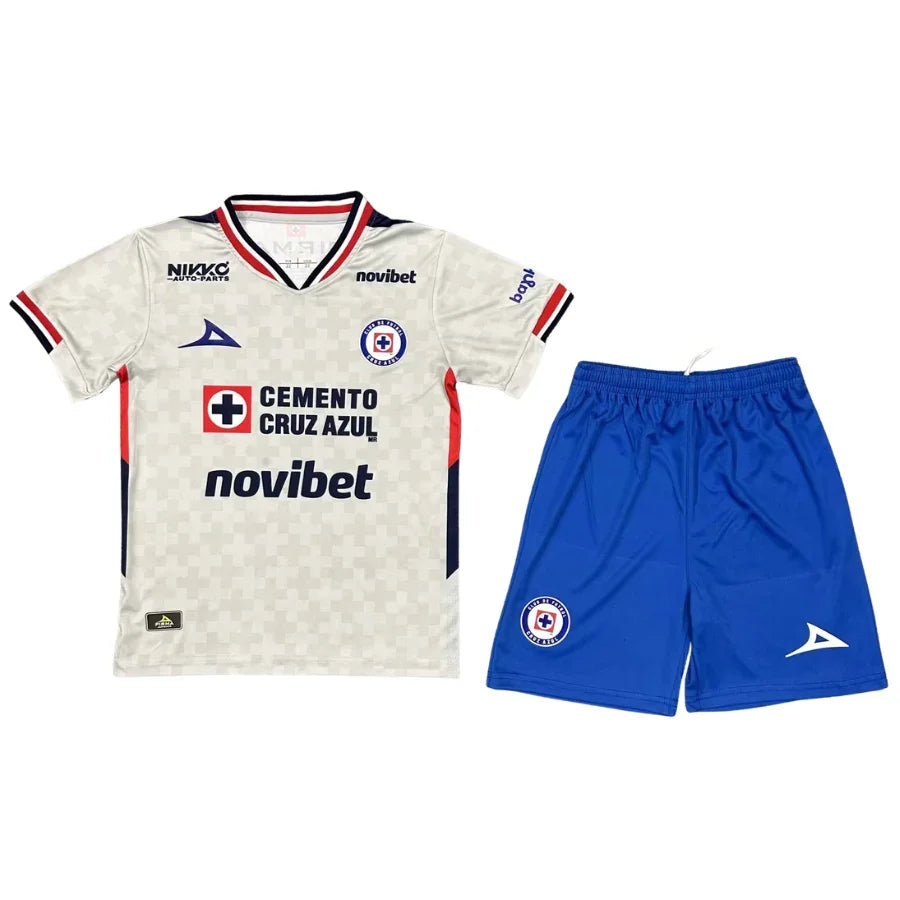 Kids Kit Cruz Azul Away Fan Jersey 2025/26
