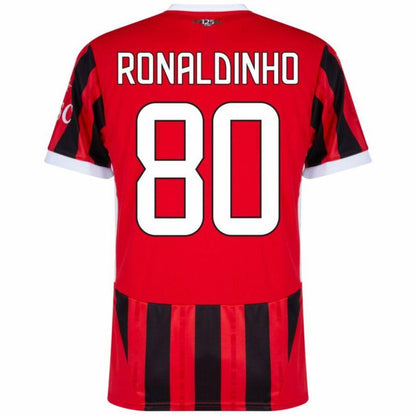 AC Milan Home Fan Jersey 2024/25 Patches UCL UEFA Foundation (Official Printing)