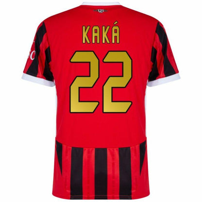 AC Milan Kaká 22 Home Fan Jersey 2024/25 Patches UCL UEFA Foundation (Official Printing)