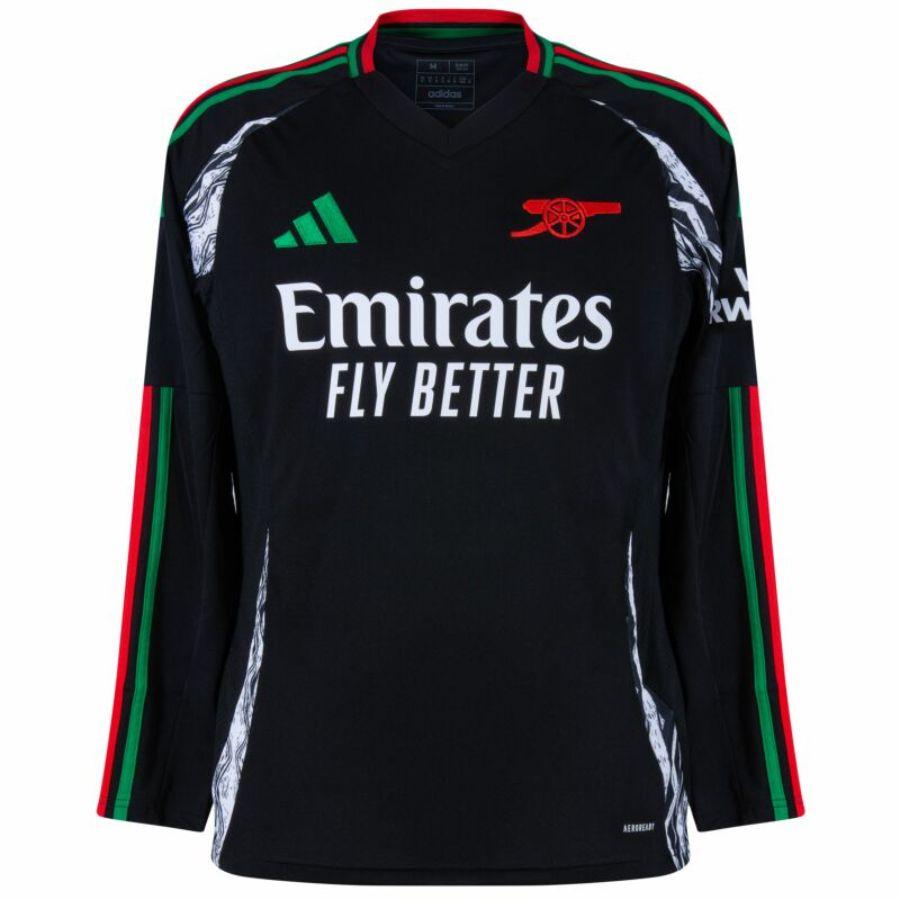 Arsenal Away Fan Jersey Long Sleeve 2024/25 Patches UCL UEFA Foundation (Official Printing)