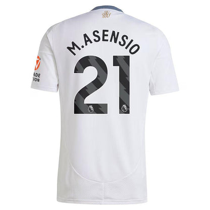 Aston Villa Marco Asensio 21 Away Fan Jersey 2024/25 Patches UCL UEFA Foundation (Official Printing)
