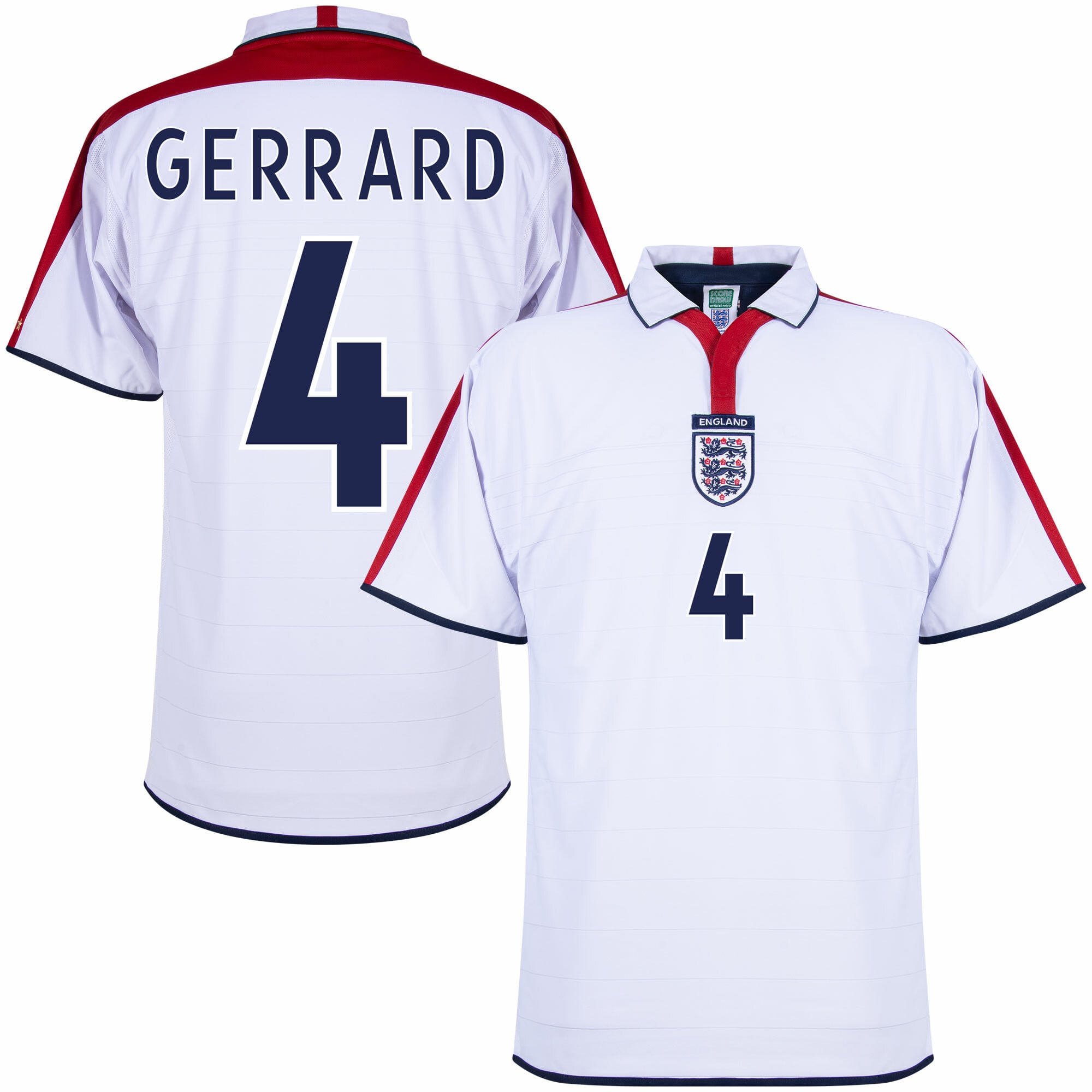 England Home Gerrard 4 Retro Fan Jersey 2004