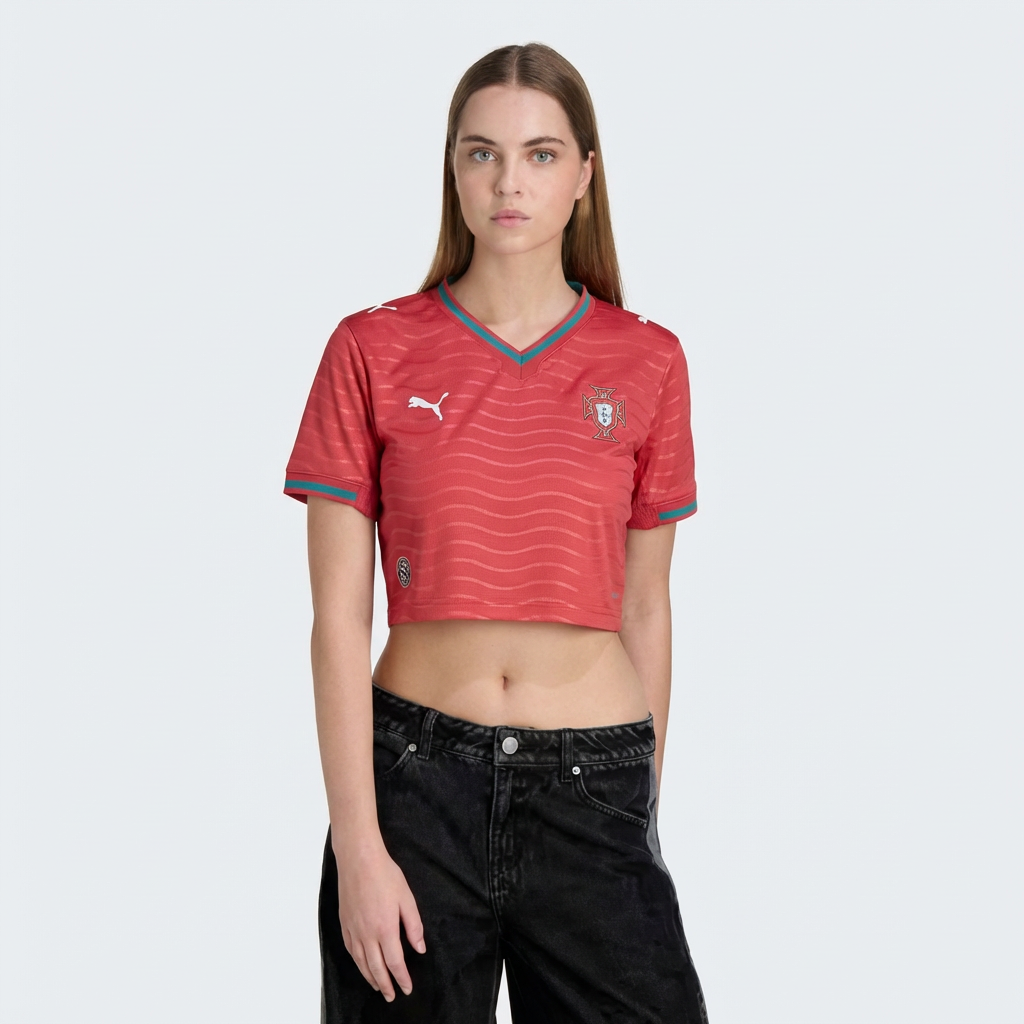 Portugal Home Cropped Jersey Women’S Home World Cup 2026
