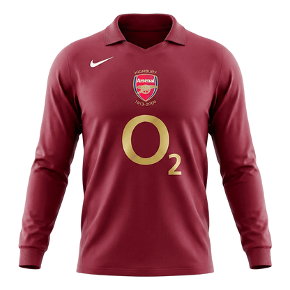 Retro Soccer Jersey Arsenal Home Long Sleeve 2005/06
