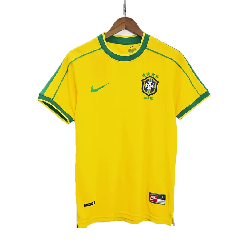 Retro Soccer Jersey Brazil Home 1998
